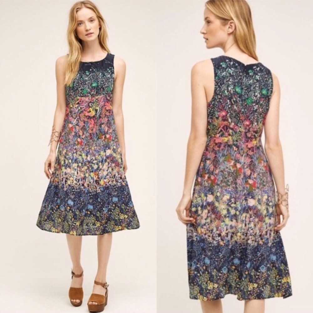 Maeve Silk Midi Dress, 8 - very rare!